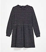 Striped Button Back Swing Dress carousel Product Image 1