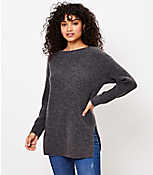 Ribbed Boatneck Tunic Sweater carousel Product Image 1