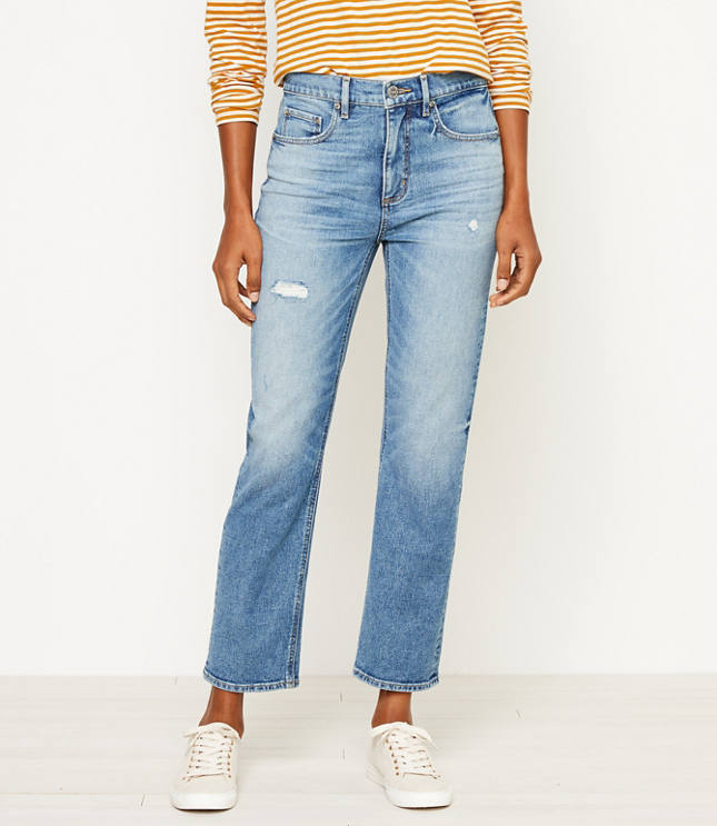 loft curvy straight leg jeans