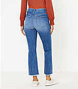 Flare Crop Jeans in Authentic Light Indigo Wash carousel Product Image 3