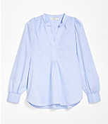 Petite Split Neck Tunic Shirt carousel Product Image 2