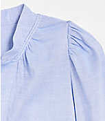 Petite Split Neck Tunic Shirt carousel Product Image 3