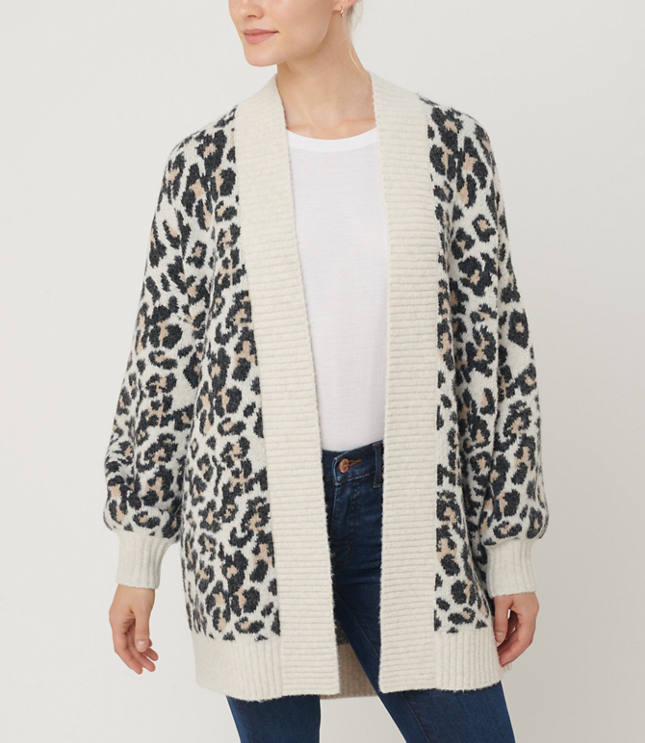 Loft leopard print cardigan hotsell