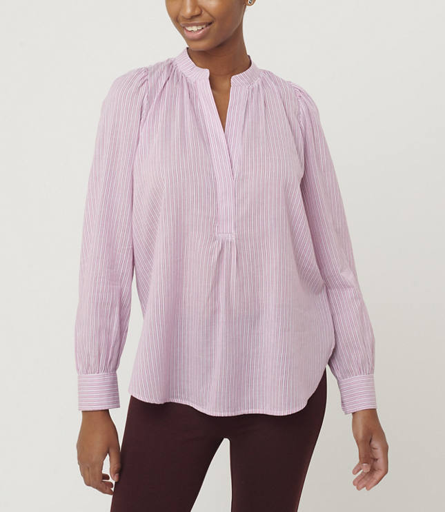 split striped shirt