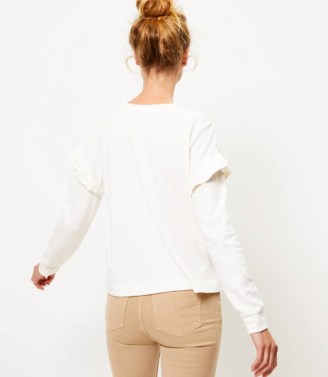 sweatsuit with ruffles