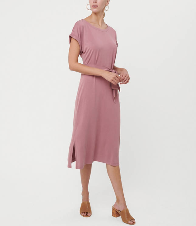 tie waist dress midi