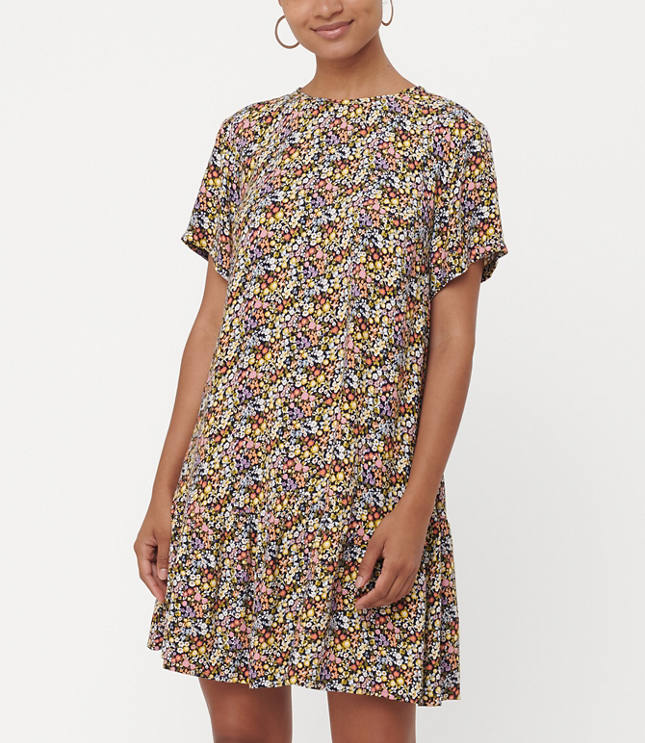 loft floral swing dress