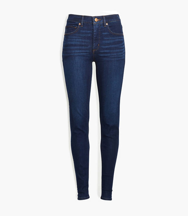 dark blue petite skinny jeans