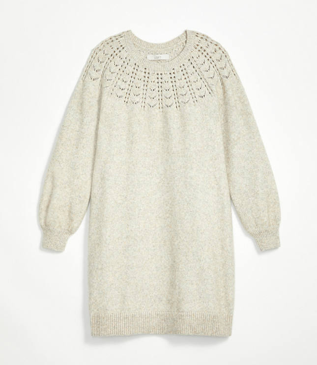 Pointelle Yoke Sweater