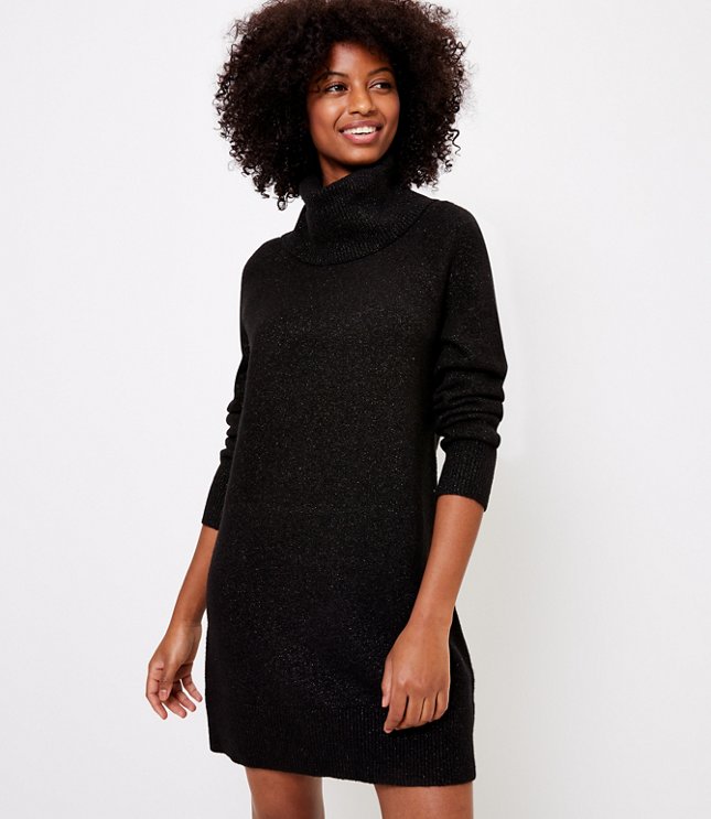 Shimmer Cowl Neck Sweater Dress $11.96