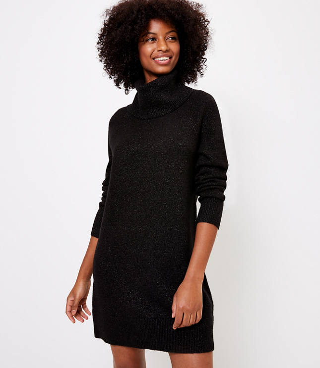 sweater dress cowl neck