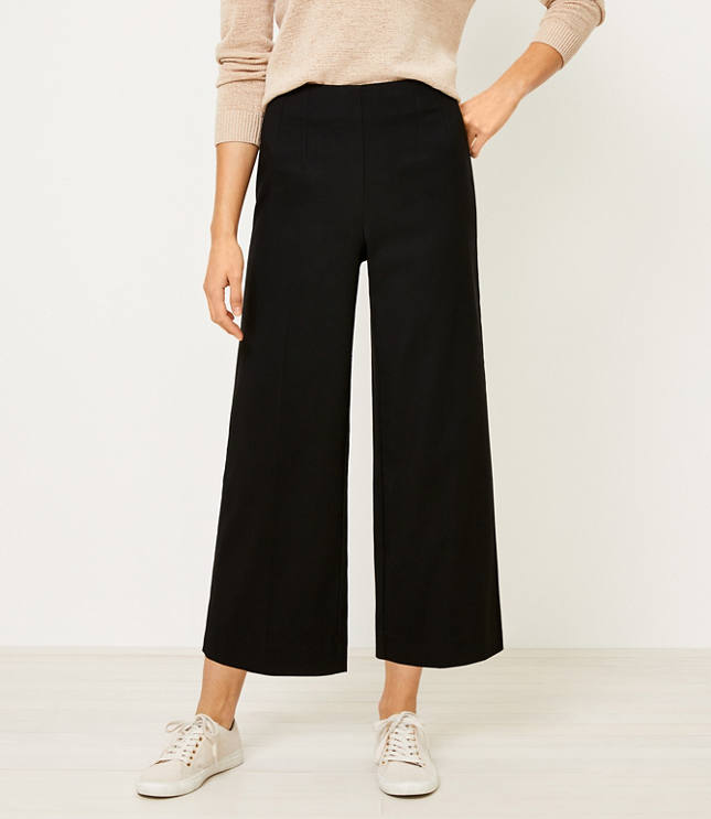 wide leg cropped pants petite