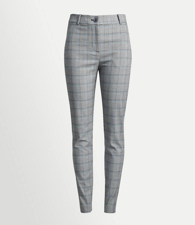 grey and white plaid pants