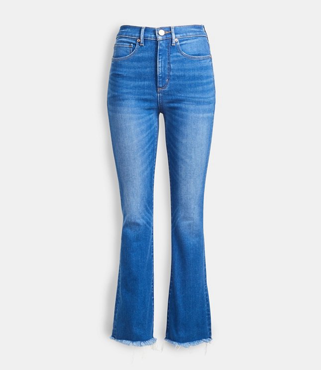 mid rise crop flare jeans
