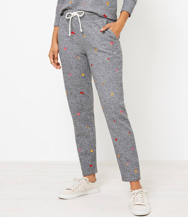 Lou & Grey Heart Emoji Fleeceback Sweatpants