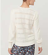 Dot Stripe Pointelle Sweater carousel Product Image 2