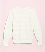 Dot Stripe Pointelle Sweater carousel Product Image 3
