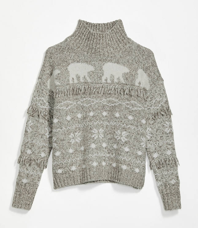 Loft polar shop bear sweater