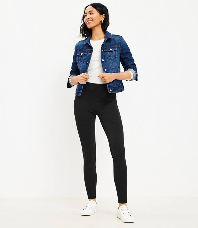 LOFT Plus Heathered Seamed Ponte Leggings