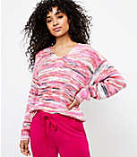 Lou & Grey Spacedye V-Neck Sweater carousel Product Image 1