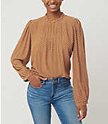 Dotted Pintucked Blouse carousel Product Image 1