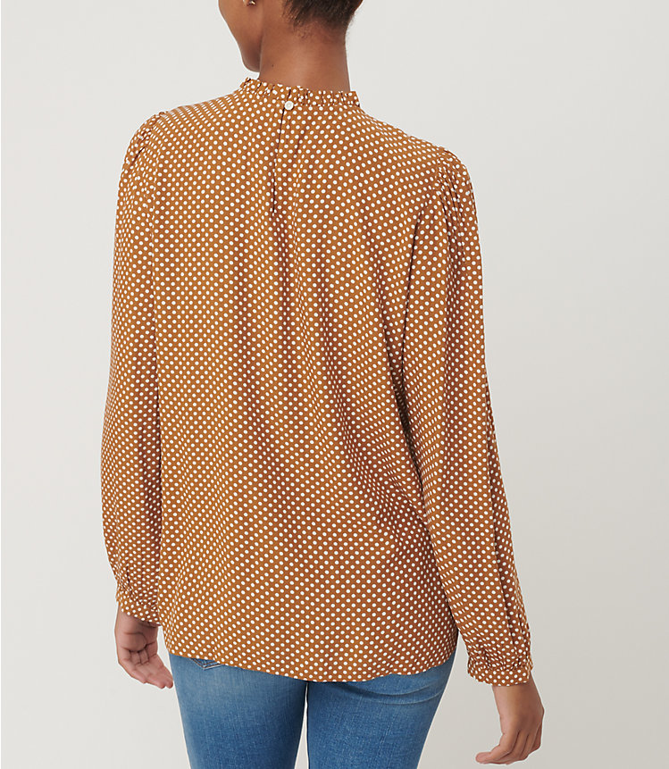 Dotted Pintucked Blouse image number 1