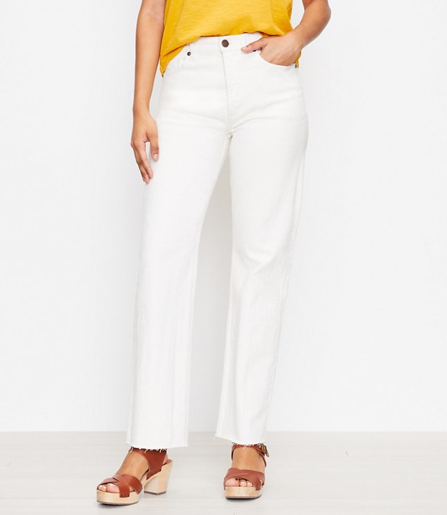 relaxed fit white jeans