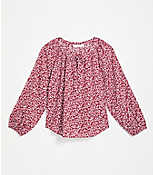 Floral Peasant Blouse carousel Product Image 3