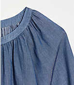 Chambray Peasant Blouse carousel Product Image 4