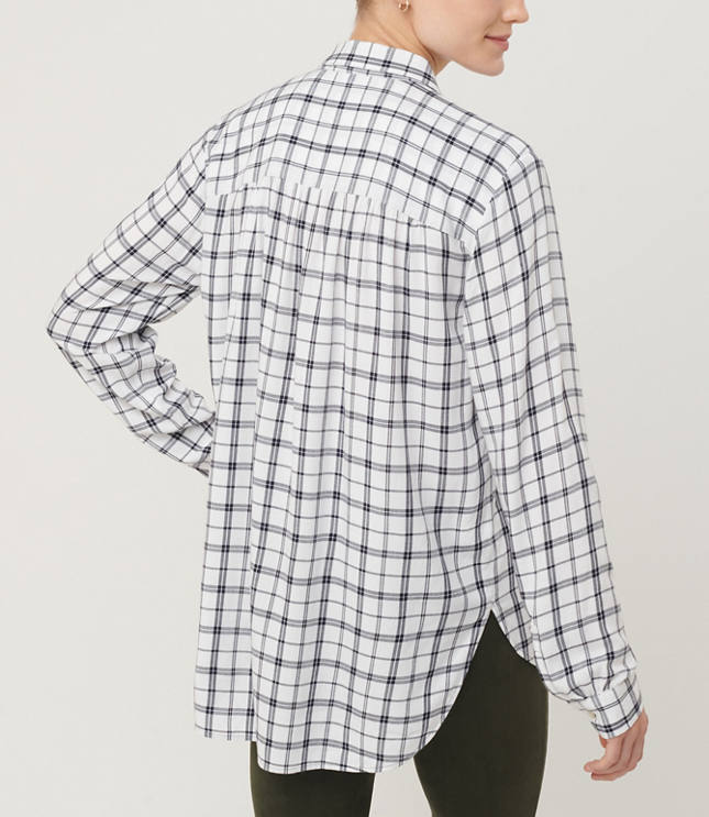 Plaid Hi-Lo Tunic Shirt