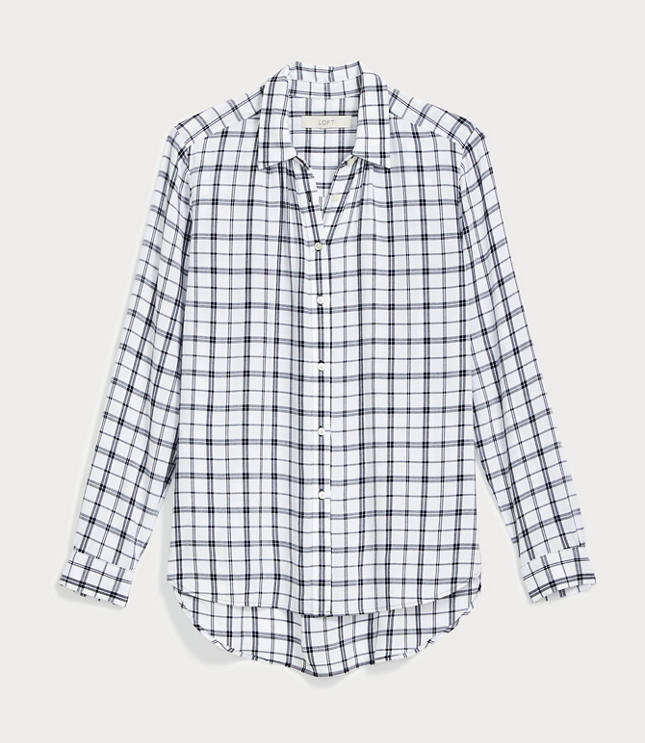 Plaid Hi-Lo Tunic Shirt