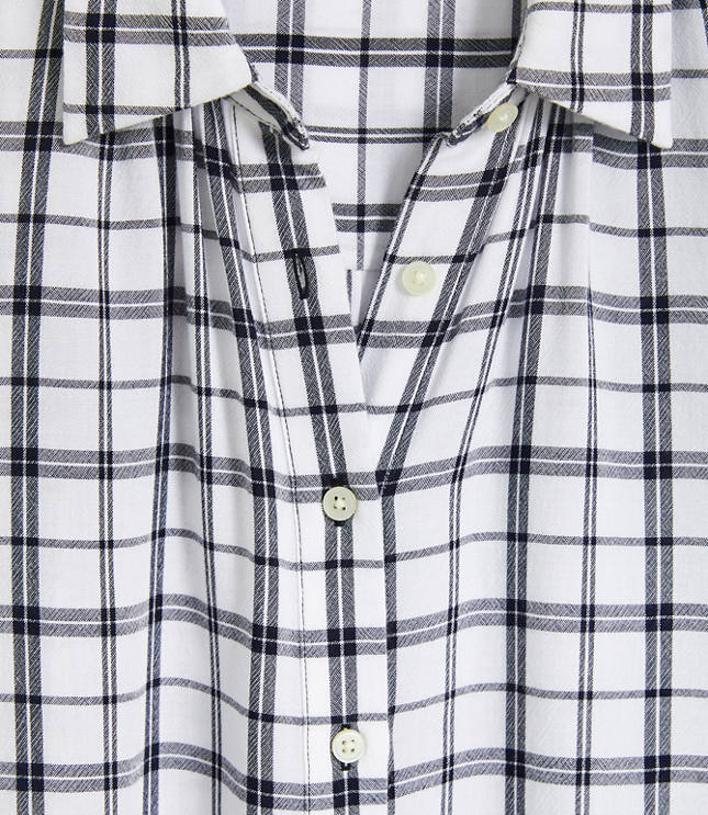 Plaid Hi-Lo Tunic Shirt