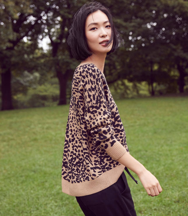 petite leopard print trousers