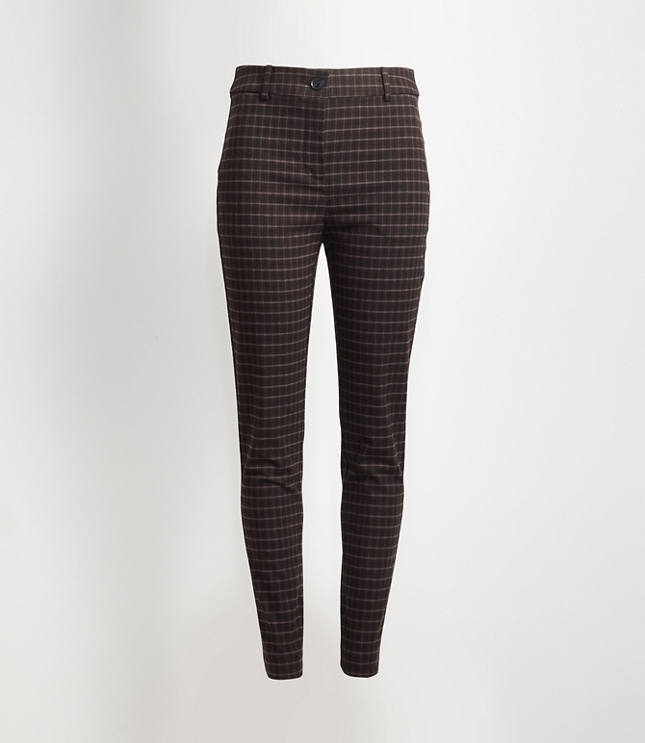 high waisted plaid pants skinny