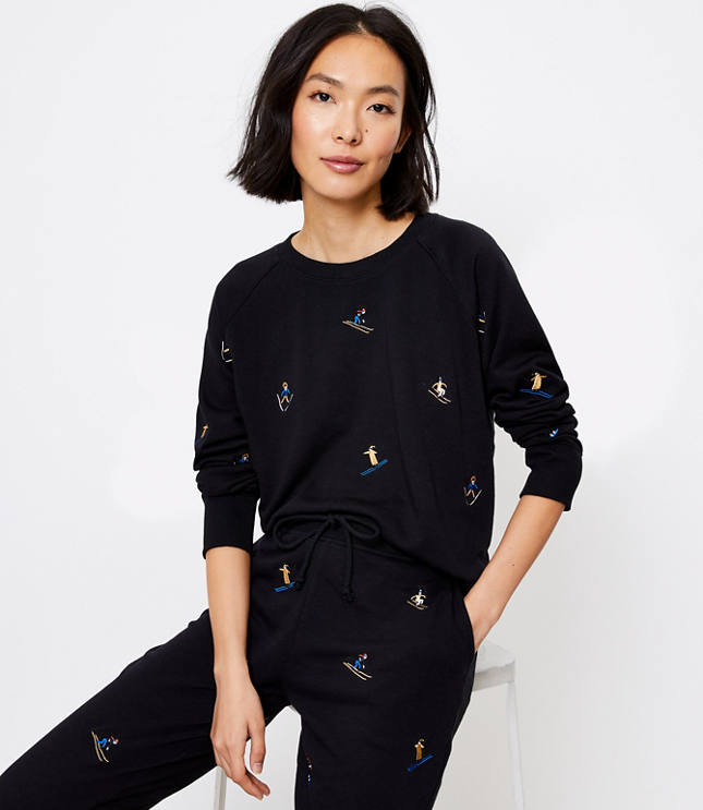 Lou Grey Ski Terry Sweatshirt Loft