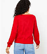Heart Boatneck Sweater carousel Product Image 3