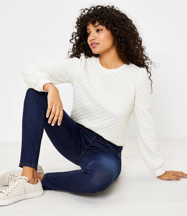 Heat loft quilted crewneck sweatshirt hot sale