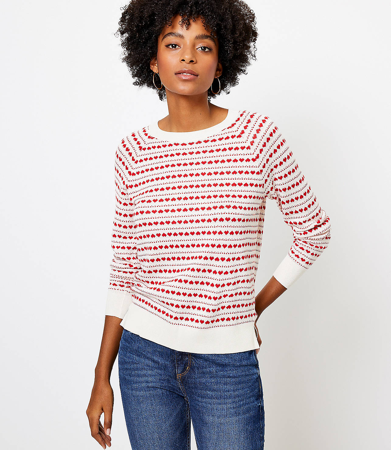 Heart Striped Sweater