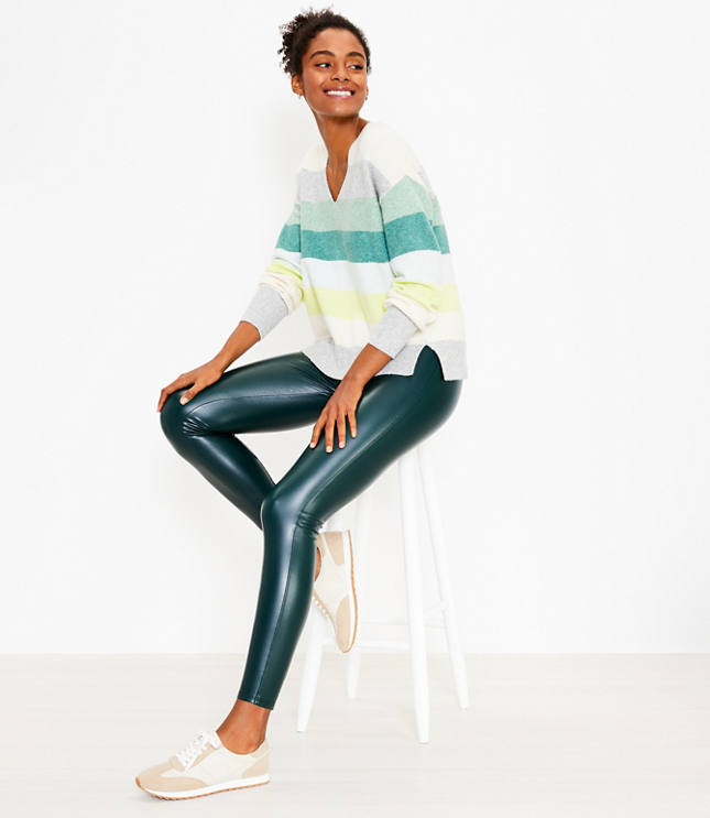 Petite Faux Leather Leggings