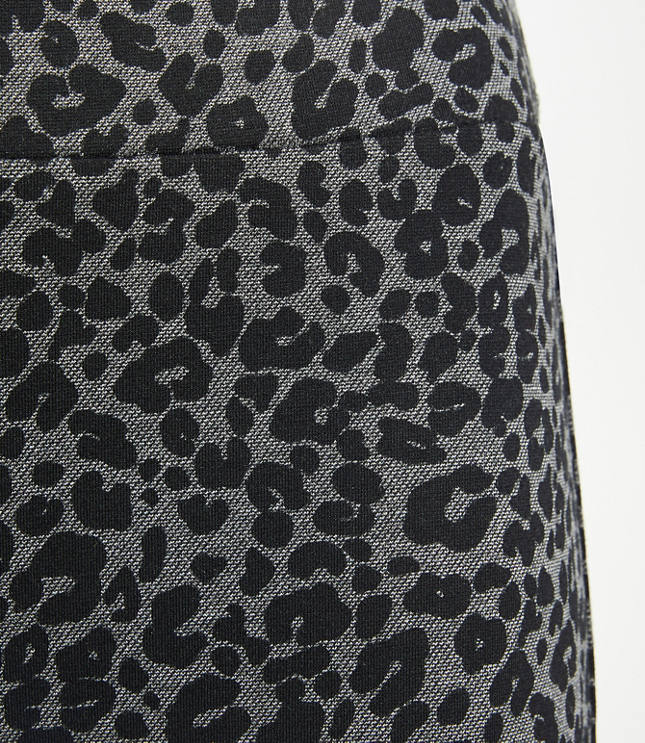 Petite Leopard Print Ponte Leggings