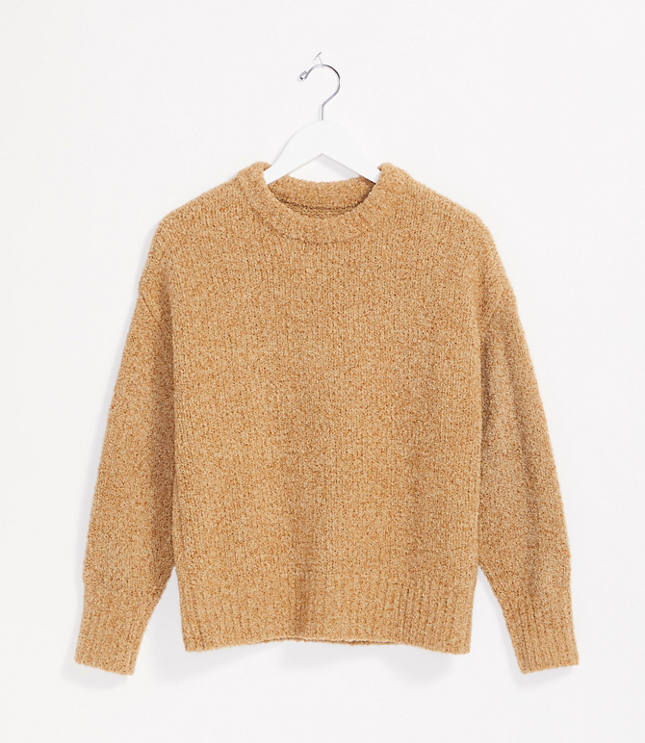 Lou & Grey Ribtrim Mock Neck Sweater