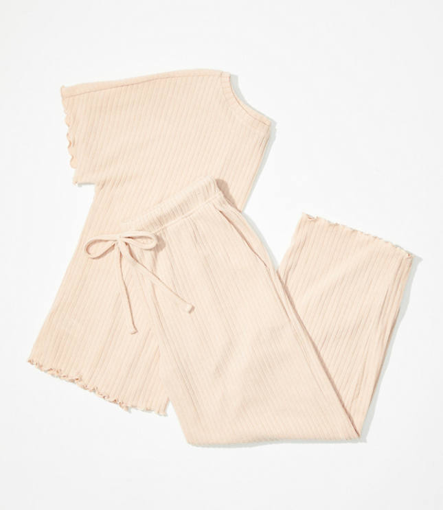 Loft ribbed pajama set clearance