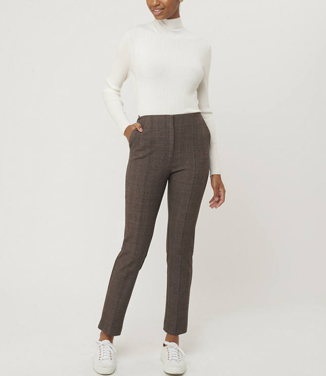 high waist slim pants