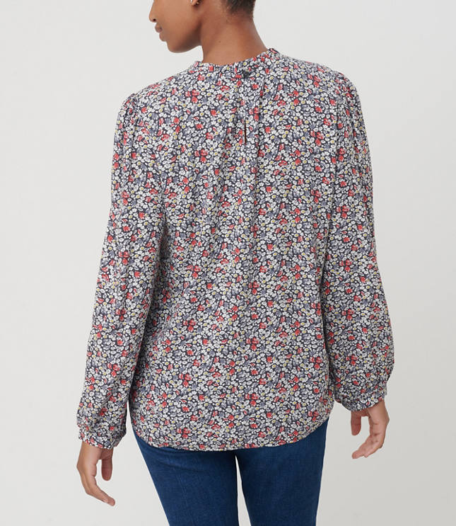 Floral Pintucked Blouse