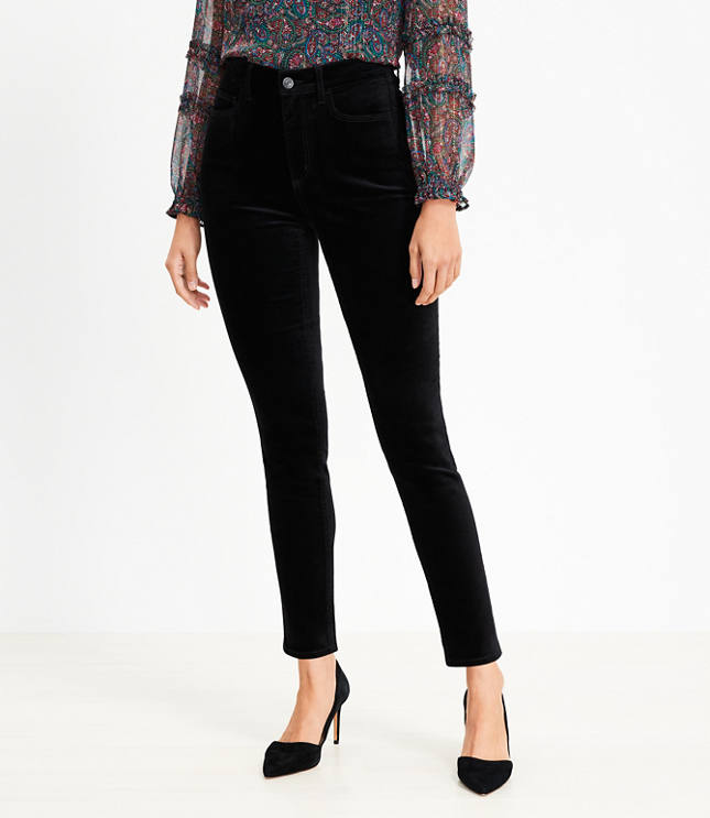 Buy Nelly Velvet Slim Pants - Black