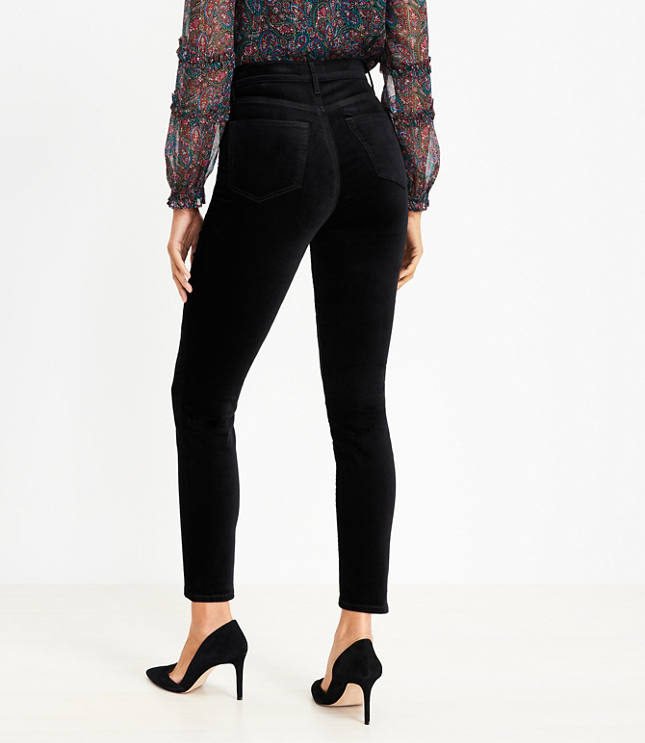 Curvy Velvet Skinny Pants