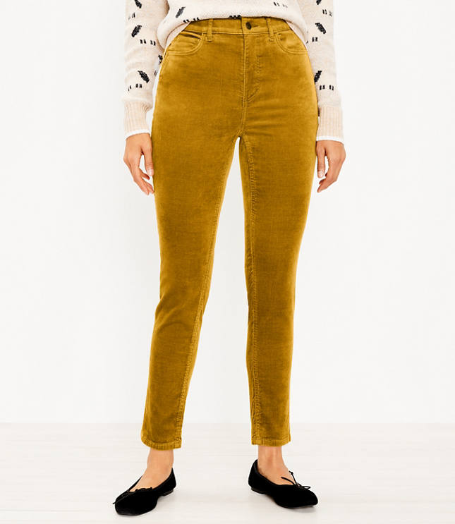 Curvy Skinny Corduroy Pants - Fresh Syrah