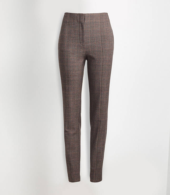 maroon leather look trousers