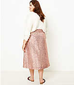 LOFT Plus Sequin Midi Skirt carousel Product Image 3