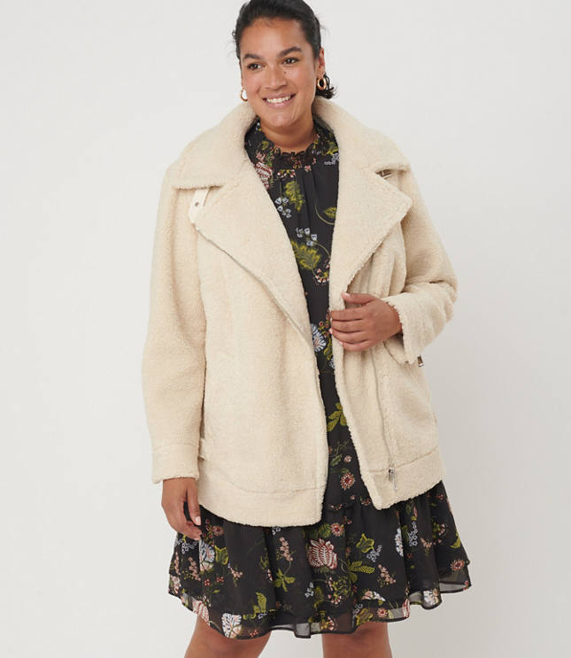 Loft Faux Sherling Aviator hotsell Coat